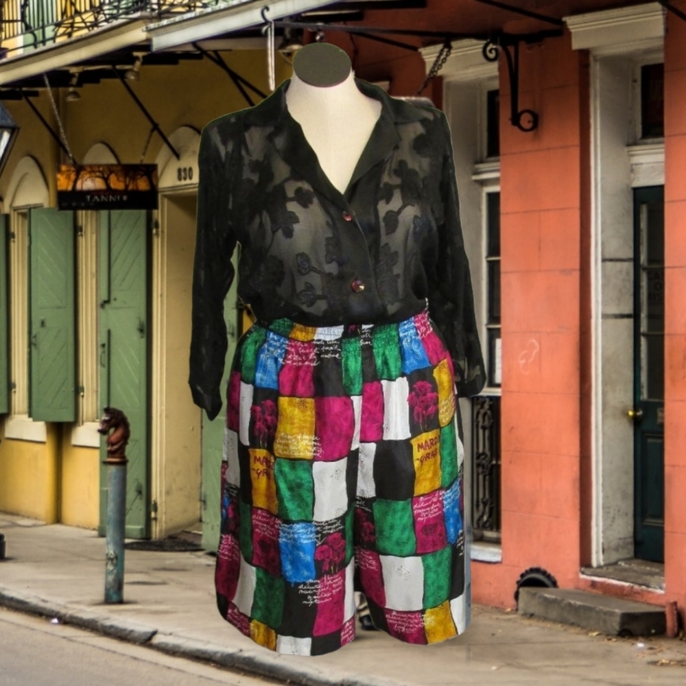 Vintage Mardi Gras Shorts